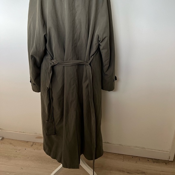 Vintage Newport Harbor Forest Green Trench Coat - Picture 2 of 11